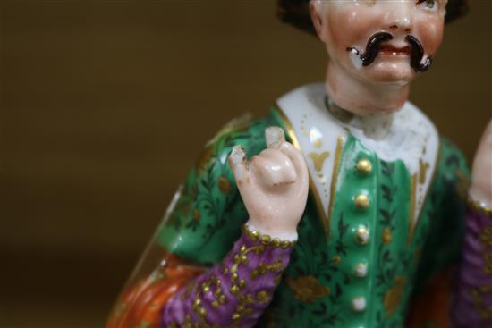 A pair of Paris area figures of a Chinaman and Chinawoman, with detachable heads